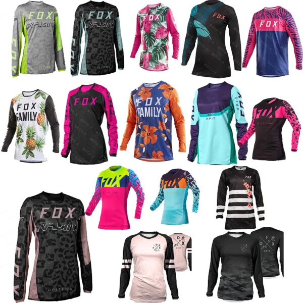 Camiseta para bicicleta de montaña Cross Country para mujer, camiseta para descensos Hpit Fox Mountain MTB, camiseta de Cross Country, sudadera para mujer 2023