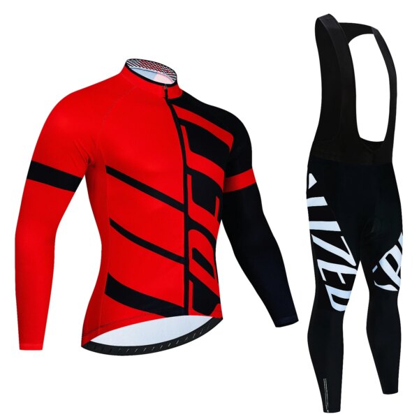 2023 camisetas de manga larga para bicicleta pantalones para hombres últimos conjuntos de ciclismo de otoño equipo profesional ropa deportiva de carreras trajes de bicicleta uniforme