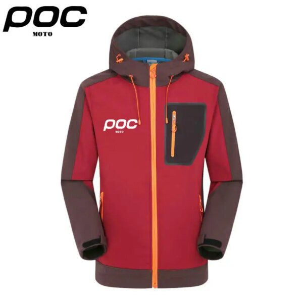 2023 MOTO POC hombres polar invierno térmico chaqueta de ciclismo de concha suave impermeable a prueba de viento MTB bicicleta de carretera cortavientos Jersey de bicicleta