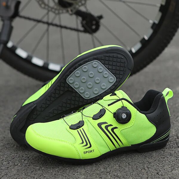 Zapatos coloridos con cerradura para hombre, zapatillas de ciclismo, calzado para montar en carretera, zapatillas de deporte para moto de cross, novedad de 2023