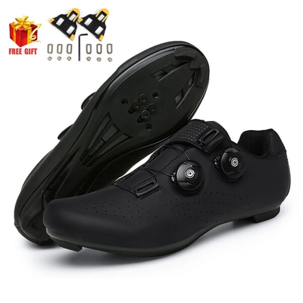 Zapatos de ciclismo para hombre y mujer, zapatillas de bicicleta de carretera con tacos de ruta, zapatillas de velocidad, calzado de carreras SPD, novedad de 2023