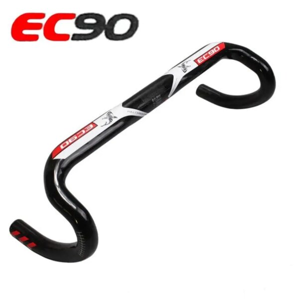 Manillar de bicicleta de carretera de fibra de carbono ec90, manillar de bicicleta de carretera de carbono Aero EC90, 2023x400/420/440mm, UD brillante, novedad de 2023