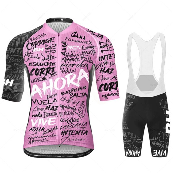 Ropa de Ciclismo Rcn para hombre, conjuntos de Jersey para bicicletas de verano, pantalones cortos con pechera para bicicleta de montaña, camisetas de Maillot de triatlón y Motocross, 2023