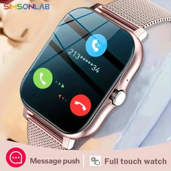 Reloj inteligente 2023, teléfono Android, pantalla a Color de 1,44 pulgadas, Bluetooth, llamada, oxígeno en sangre/monitoreo de presión, reloj inteligente para mujeres y hombres