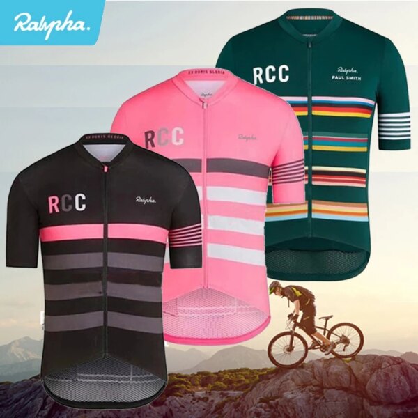 2023 verano ciclismo Jersey conjunto Rapha transpirable bicicleta carreras deporte ropa de ciclismo hombres manga corta MTB ciclismo ropa