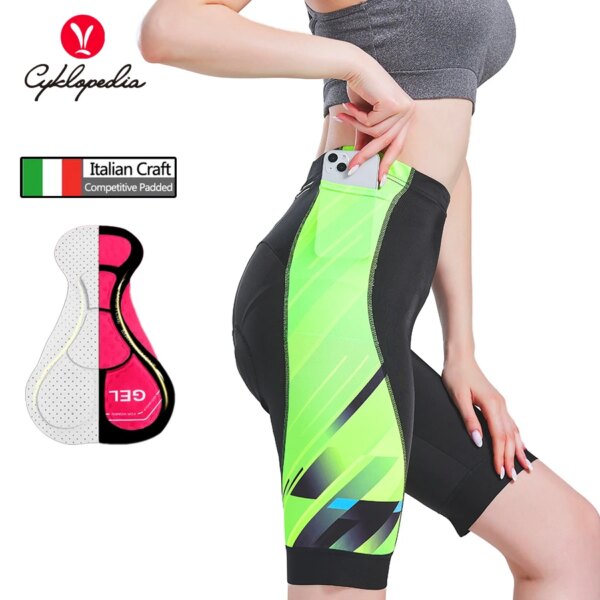 Pantalones cortos con pechera para bicicleta con tres bolsillos, ropa para exteriores para mujer, pantalones cortos con tirantes para ciclismo Coolmax con relleno de Gel, 2023