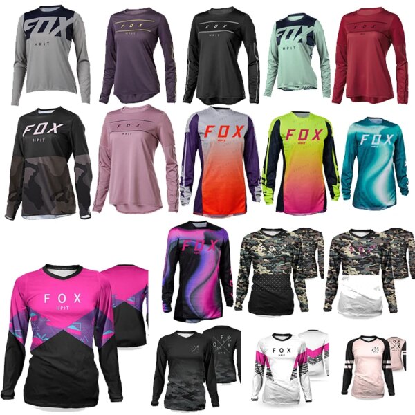 2023 mujeres camisetas para descensos Hpit Fox bicicleta de montaña camisetas MTB Offroad DH motocicleta Jersey Motocross ropa deportiva bicicleta