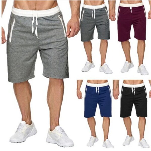 Pantalones cortos deportivos de secado rápido con bolsillos y cremallera para hombre, pantalones cortos para correr, entrenamiento de gimnasia, Fitness, senderismo, novedad de 2023