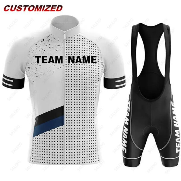 Uniforme de bicicleta con nombre de equipo personalizado para hombre, conjunto de Jersey de Ciclismo de manga corta, ropa de Ciclismo con logotipo artesanal, Maillot de Ciclismo, 2024