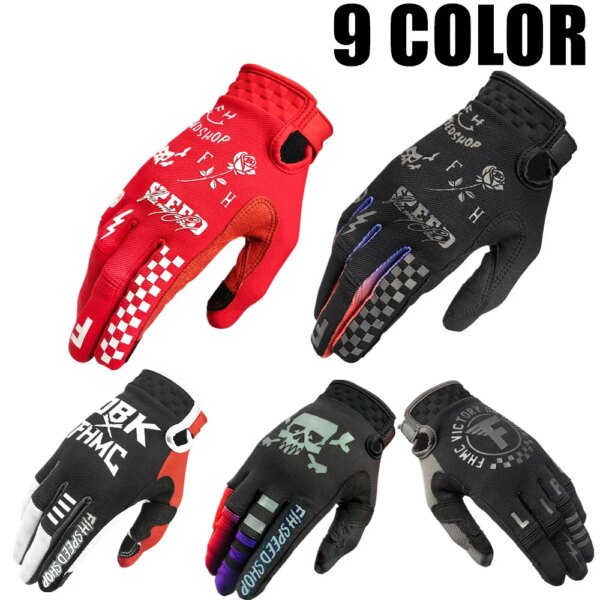 Guantes rojos FH MX para Motocross, guantes para ciclismo, montar en bicicleta, motocicleta, MX, MTB, deportes de competición, ciclismo, Dirt Bike, 2024