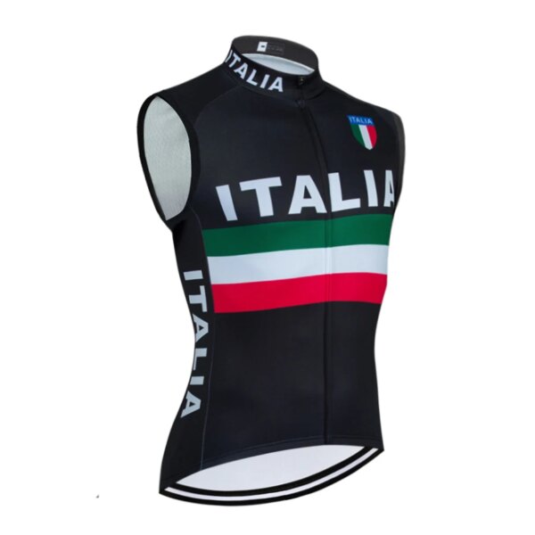 2024 ITALIA Ciclismo equipo Jersey hombres mujeres moda transpirable bicicleta chaleco Ropa Ciclismo sin mangas Bicycl Maillot camiseta