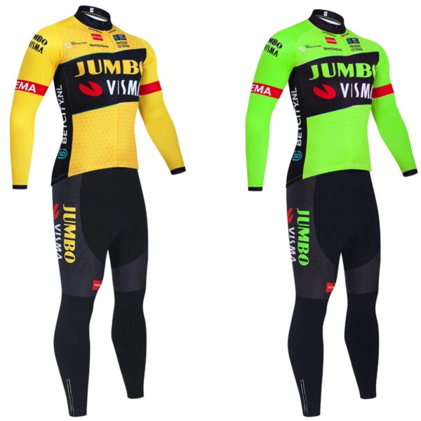 JUMBO-Chaqueta de Ciclismo 20D, pantalones con peto, traje del equipo ITALIA, Ropa de Ciclismo para hombre y mujer, Maillot térmico de lana para bicicleta de montaña, 2024