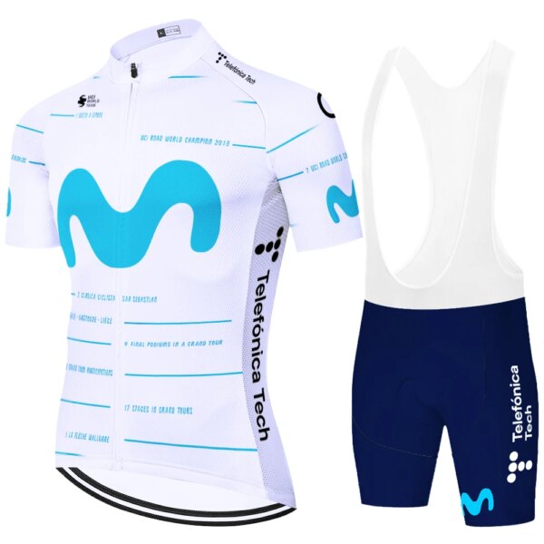 2024 Movistar Ciclismo Jersey conjunto Abbigliamento Ciclismo Maillot Ciclismo Hombre equipo de Ciclismo Ciclismo Masculino de Francia