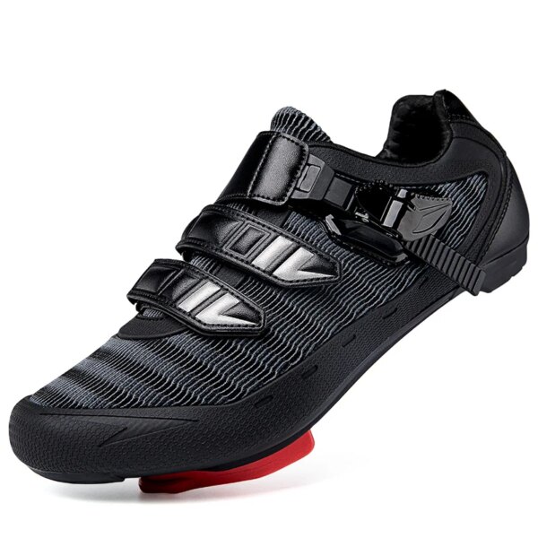 Zapatillas de ciclismo de montaña con tacos para hombre y mujer, calzado deportivo de carbono para bicicleta de velocidad, calzado plano SPD Ciclismo de Carretera, 2024