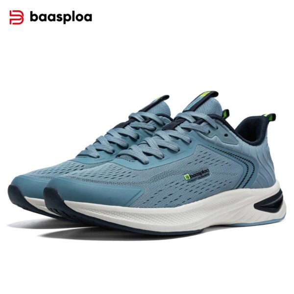 Baasploa-zapatos de malla para correr para hombre, zapatillas ligeras y transpirables para correr, baloncesto al aire libre, entrenamiento, novedad de 2024