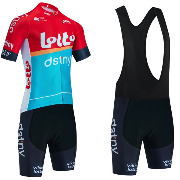 Lotto Dstny Quickstep-Camiseta de Ciclismo para hombre y mujer, conjunto de pantalones cortos y pantalones cortos, Ropa de Ciclismo, novedad de 2024