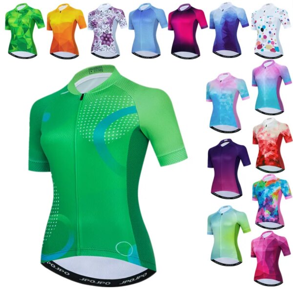 2024 camiseta de ciclismo profesional para mujer, ropa deportiva de equipo de manga corta para ciclismo, camiseta para bicicleta de carretera, uniforme MTB, ropa para bicicleta