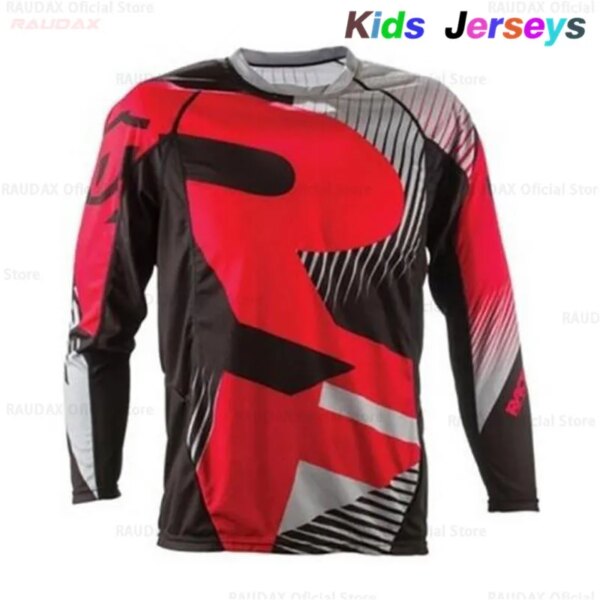 2024 RF niños de secado rápido camiseta de Motocross niños Downhil bicicleta de montaña DH camisas Ropa de motocicleta Ropa para niños MTB camisetas