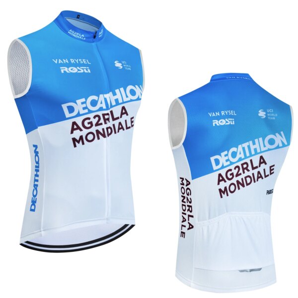 2024 ROSTI AG2RLA Ciclismo Jersey chaleco hombres mujeres bicicleta de carretera chaleco Ropa Ciclismo equipo Pro montar bicicleta sin mangas Maillot camiseta