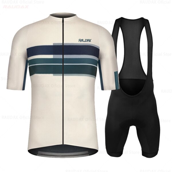 Raudax-Ropa de Ciclismo personalizada para Hombre, conjunto de Ciclismo de manga corta transpirable, Uniforme para Ciclismo de montaña, 2024