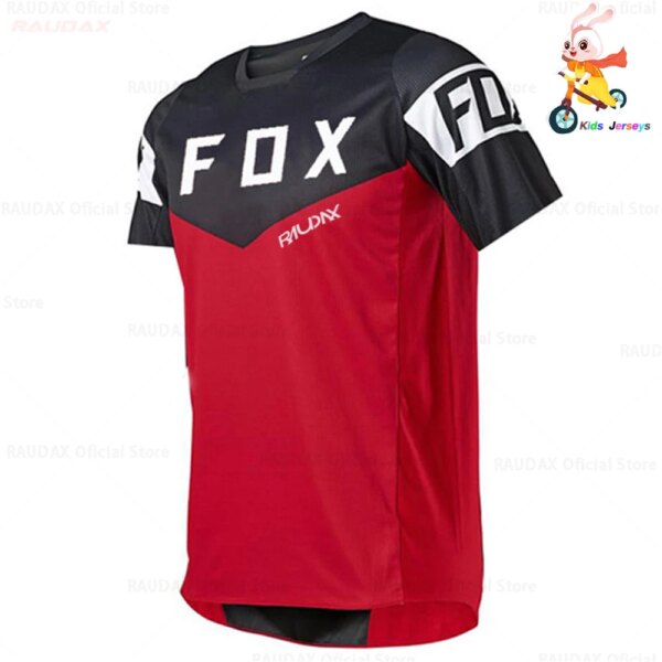 2024 Raudax niños ciclismo camisetas para descensos MTB bicicleta camisas Offroad DH motocicleta Jersey camisetas de secado rápido ropa bicicleta ropa