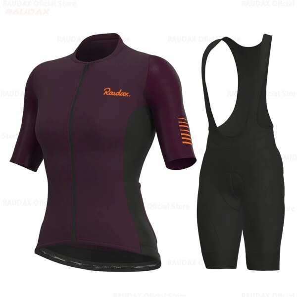 Raudax-Ropa de Ciclismo para Mujer, Jersey de manga corta para Ciclismo, Uniforme para Ciclismo de montaña y triatlón, 2024