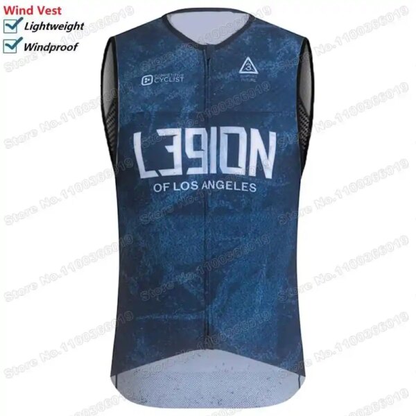 2024 Equipo L39ion Chaleco de ciclismo a prueba de viento LEGION OF LOS ANGELES Chaleco de viento hombres Ciclismo de Carretera Jersey sin mangas MTB Chaleco Maillot