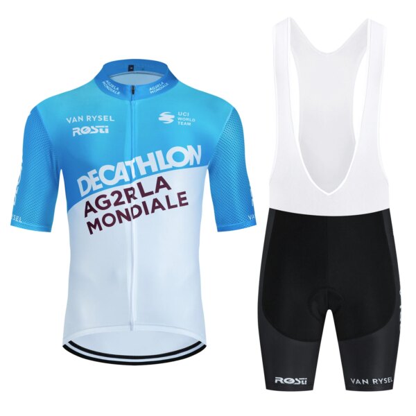 Conjunto de Ciclismo del Tour de Italia, Jersey de equipo AG2R ROSTI, pantalones cortos, Ropa de Ciclismo de secado rápido, Maillot, 2024