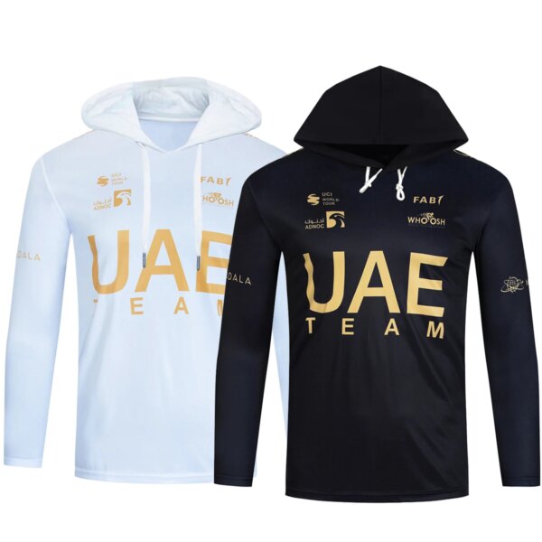 2024 UAE Sudaderas con capucha de secado rápido Impresión 3D Ciclismo Primavera Otoño Jersey informal Chándal Moda Sudadera con capucha