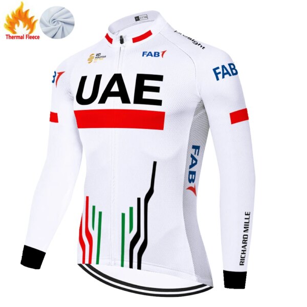 2024 UAE invierno térmico polar Completo Ciclismo Estivo Camiseta Ciclismo Maillot Ciclismo Hombre Jersey Ciclismo Jersey