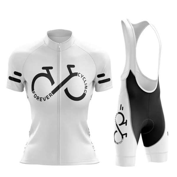 Ropa de ciclismo de manga corta para mujer, conjunto de Jersey de ciclismo para bicicleta de montaña, ropa de bicicleta rosa, verano 2024