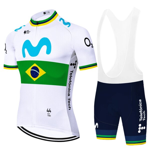 2024 nuevo Movistar ciclismo jersey traje hombres ciclismo ropa hombres Summe Jersey traje bicicleta abbigliamento ciclismo estivo 2024