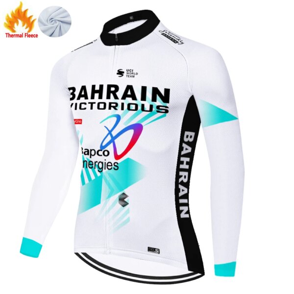 2024 proteam invierno polar Bahréin ciclismo jersey hombres maillot ciclismo hombre эндуро ropa enduro maglia велоодежда для мужчин