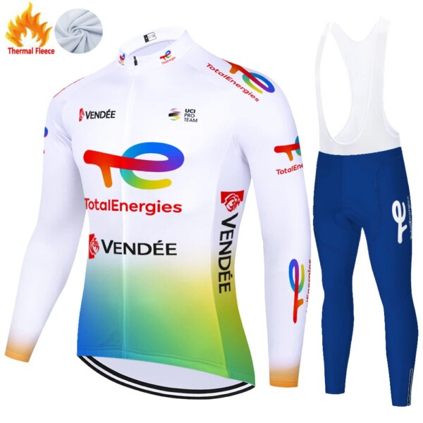 2024 Total New Energy Invierno Polar Ciclismo Ropa Hombres Ciclismo Masculino Ciclismo Conjunto Equipos De Ciclismo Ciclismo Jersey