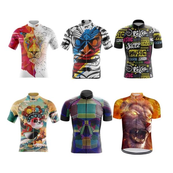 2025 Jersey de ciclismo de manga corta para hombre, Jersey para bicicleta, Top para bicicleta de montaña, MTB, bicicleta de carretera, ropa deportiva para ciclismo, ropa para equipo deportivo