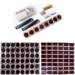 Parches de goma para pinchazos de bicicleta, Kit de reparación de tubos de neumáticos de bicicleta, sin pegamento, herramienta de reparación de pinchazos en el tubo interior de bicicleta, 25mm