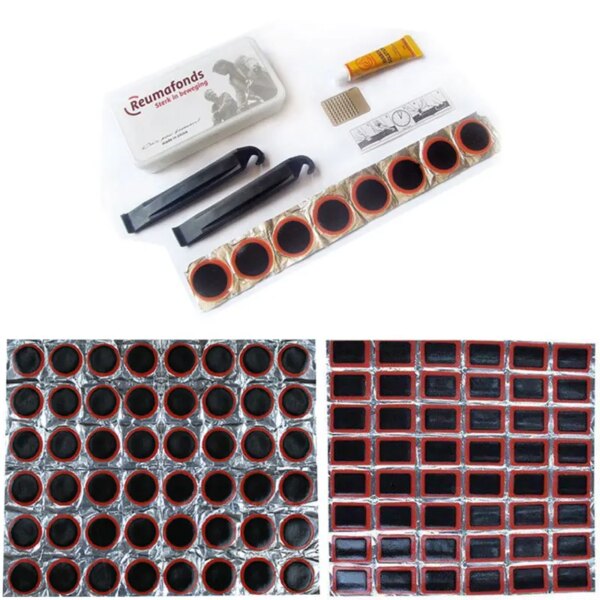Parches de goma para pinchazos de bicicleta, Kit de reparación de tubos de neumáticos de bicicleta, sin pegamento, herramienta de reparación de pinchazos en el tubo interior de bicicleta, 25mm