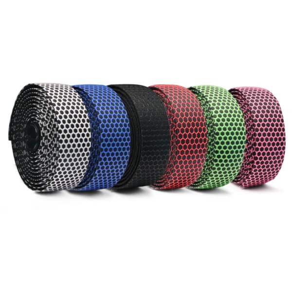 2 uds cinta antideslizante para manillar de bicicleta PU EVA absorción de impacto bicicleta de carretera envoltura antivibración cinturón con asa para ciclismo accesorios para bicicleta