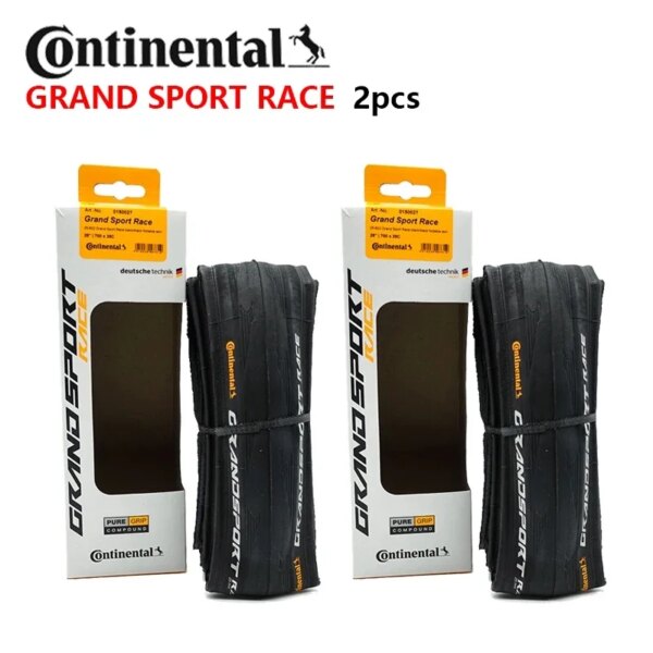 Neumático de bicicleta de carretera Continental GRAND SPORT RACE, vehículo plegable, antipinchazos, 700x23c/700x25c/700x28c/700x32c, 2 uds.