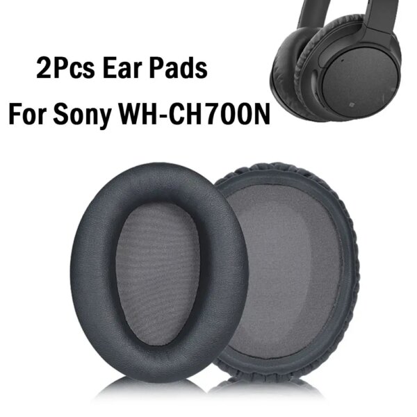 Almohadillas para los oídos para SONY WH-CH700N CH700N, repuesto de almohadillas para los oídos, cubierta de tazas, piezas de reparación de almohadillas, 2 uds.