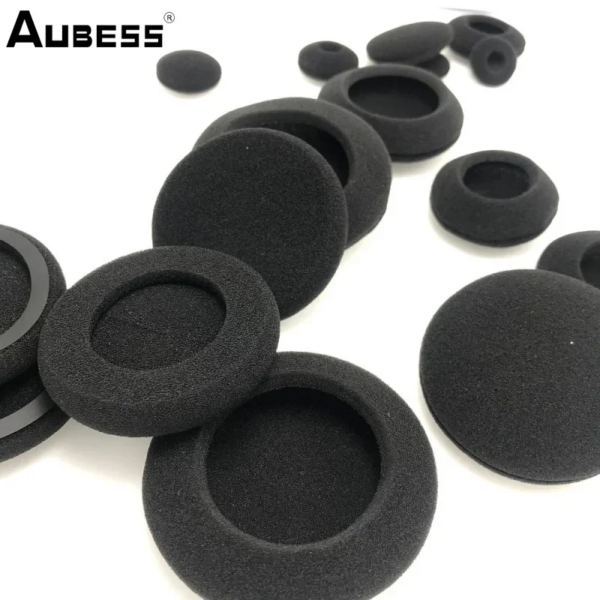 Almohadillas para auriculares de 35/40/45/50/55/60/65MM, almohadillas para oreja de esponja, accesorios para auriculares, Almohadillas para oreja de espuma gruesa, 2 uds.