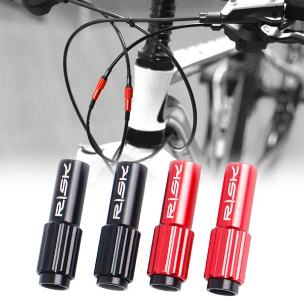 Conector de freno de engranaje de riesgo de aleación de aluminio, 2 uds., 4mm, perno desviador, tornillos de ajuste, pernos, líneas de Cables de bicicleta, accesorios para bicicleta