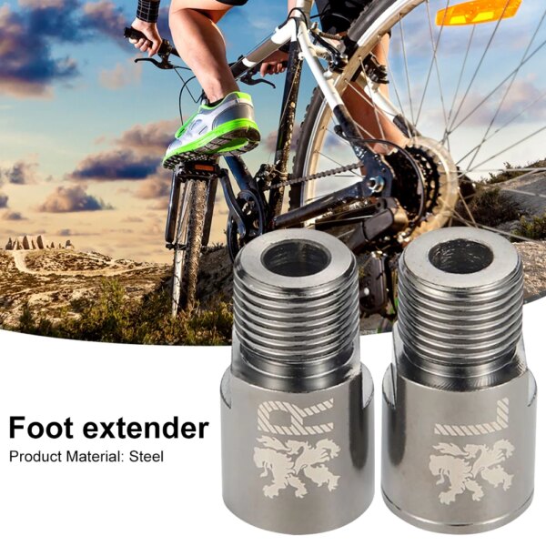 2 uds Material de acero inoxidable extensores de eje de Pedal de bicicleta espaciadores de pernos de extensión de Pedal de bicicleta para pedales de bicicleta de carretera MTB