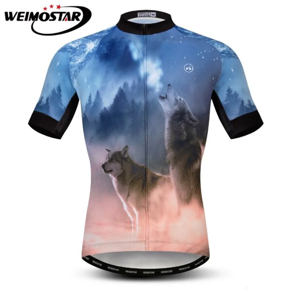 Camiseta de Ciclismo 3D Roar Wolf para hombre, Ropa de Ciclismo de manga corta, Ropa de Ciclismo, Ropa de Ciclismo de verano, Maillot Ciclismo