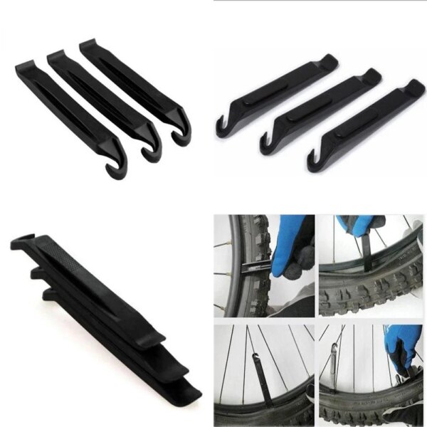 Palanca de plástico para neumáticos de bicicleta, palanca para neumáticos de bicicleta, resistente al desgaste, abridor de reparación de bicicletas elaborado, herramienta para romper, barra de cuervo, 3 uds.