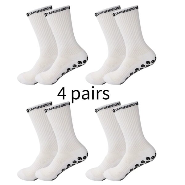 4 pares de calcetines deportivos antideslizantes profesionales, almohadillas de agarre de goma antideslizantes, calcetines de fútbol, ​​yoga, saltar la cuerda, boxeo, competencia de fitness