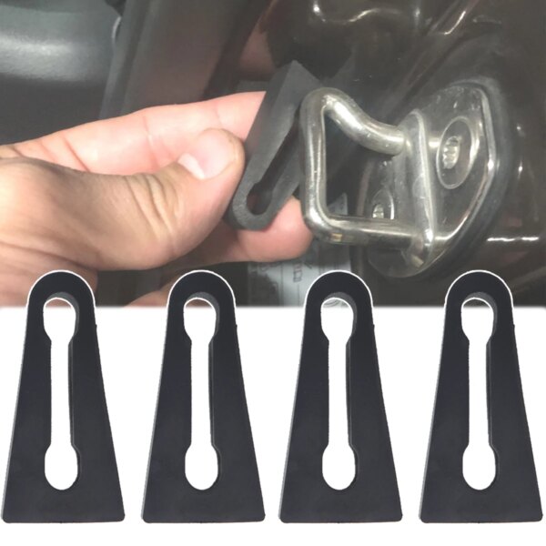 4 Uds amortiguador de goma para VW Audi Skoda asiento cerradura de puerta de coche amortiguador sello almohadilla Deadener accesorios de repuesto silenciosos