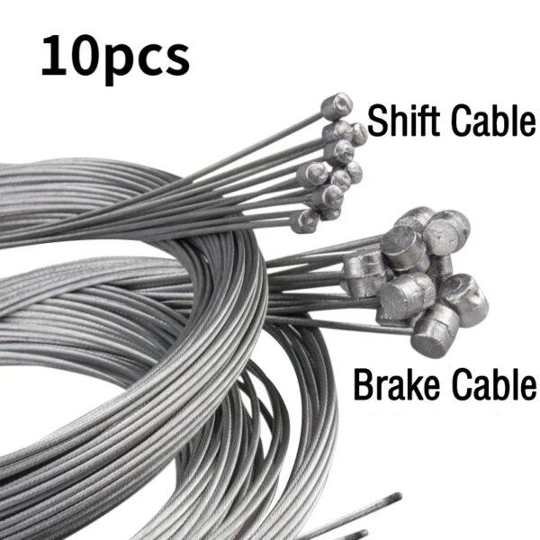 Línea de freno de bicicleta MTB, 5/10/50 Uds., 2M, línea de velocidad de bicicleta, cambio de marchas fijo, juego de cables de freno, Cable interno central para bicicleta de carretera MTB