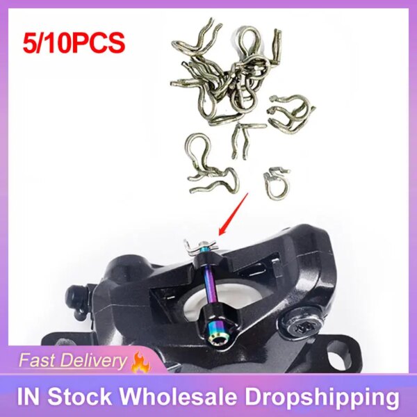 Pinza de tornillo de fijación para pastilla de freno de disco de bicicleta, Clips de resorte, Pin de bloqueo dividido para Shimano XT SLX XTR, accesorios para bicicleta, 5/10 Uds.