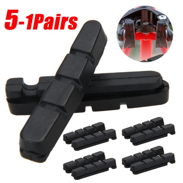 Pastillas de freno para bicicleta de carretera, 5-1 pares, 450TCR, rueda de carbono, corcho, bloque de madera, zapatos, frenos, llanta, ruedas plegables, accesorios para bicicleta de montaña